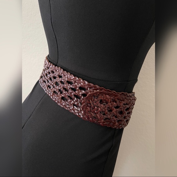 Woven Leather Waist Belt main image 4